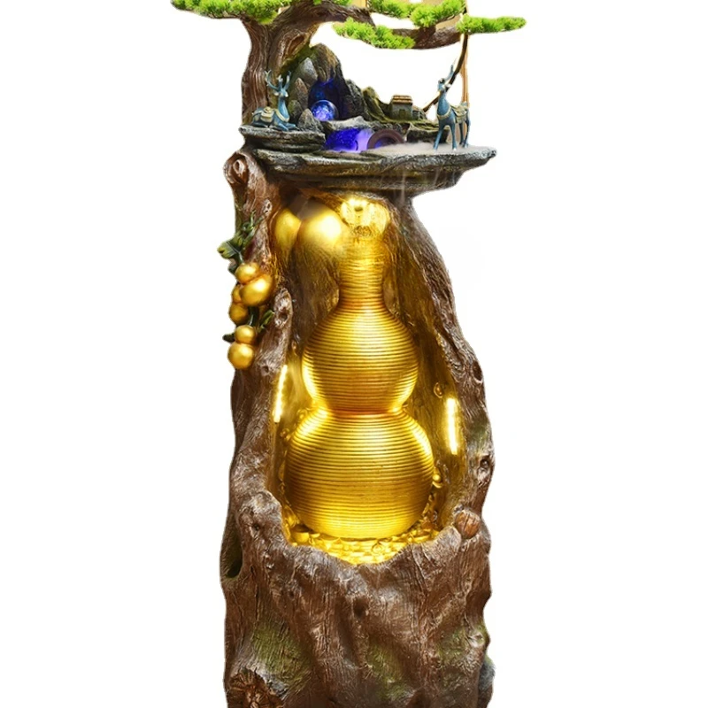 

Fengshui Wheel Artificial Mountain and Fountain Lucky Decoration Living Room Circulating Water Floor