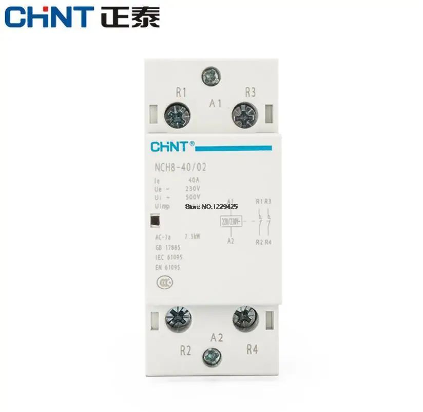 CHNT CHINT NCH8-40/20 وحدات التيار المتناوب المنزلية المقاولين 220 فولت 230 فولت التيار المتناوب 40A 1NO 1NC 2NO 2NC