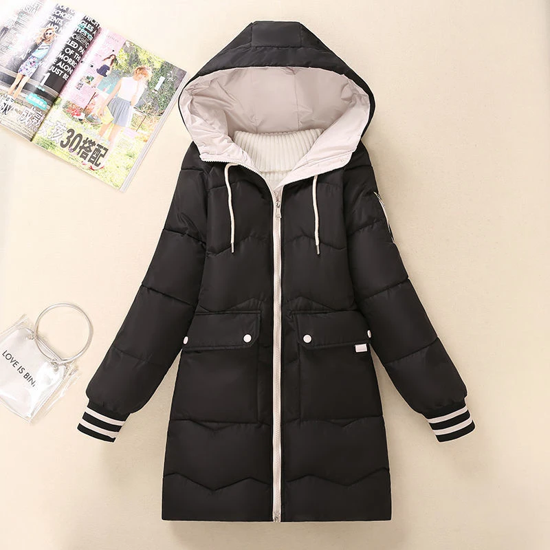 2023 Fashion New Thick Warm Winter Jackets Women's Cotton Padded Coats Mid-Length Women Parkas Female Outerwear