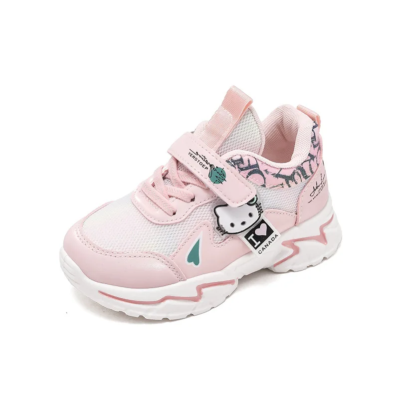 Hello Kitty Girls\' sneakers cartoon anime casual shoes children\'s outdoor sports shoes  lightweight and soft soled for girls