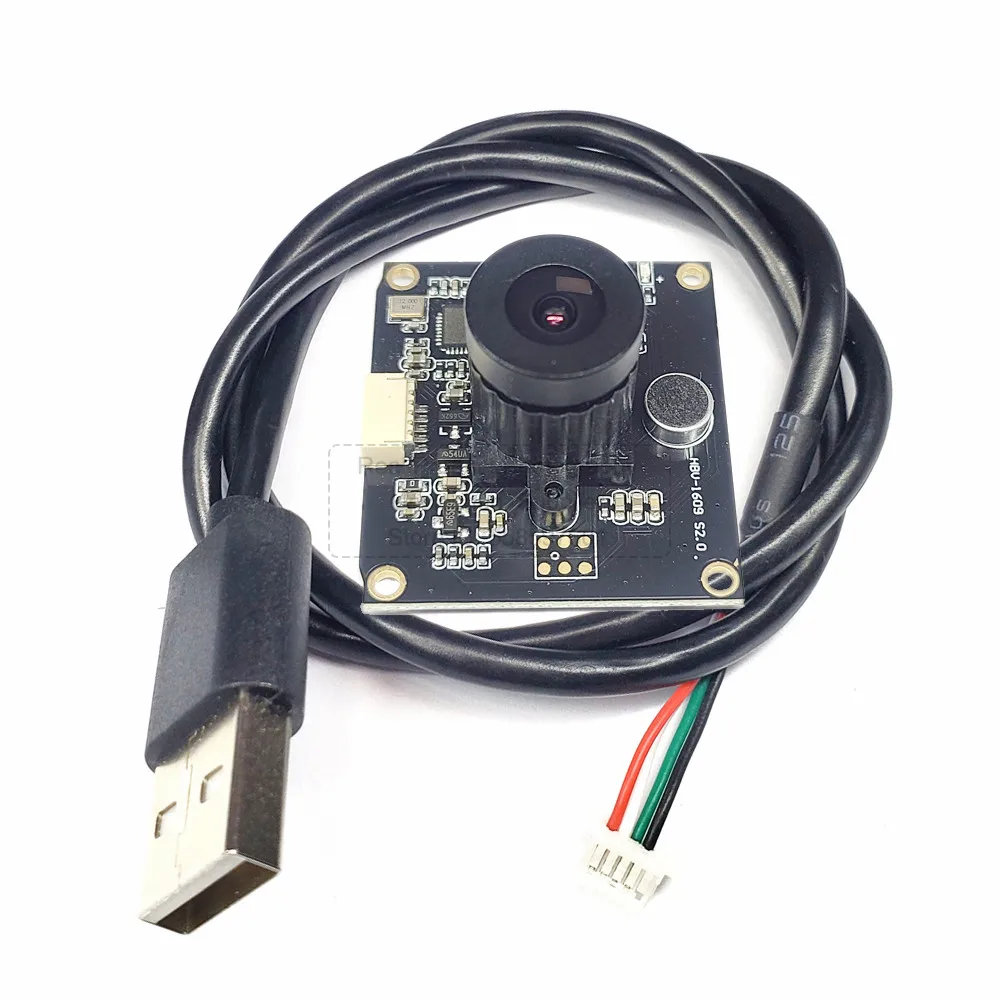 120 Degree OV2643 USB Camera Module with MIC Analog Microphone Adjustable Focal 2.1MM Lens Driver-free for Laptop 2MP