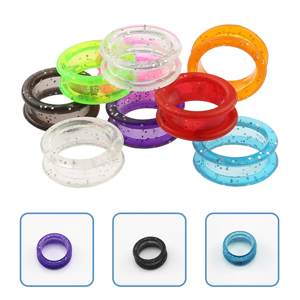 16 Pcs Scissors Ring Nail Accessories Supple Rings of Hair Finger Shear Silica Gel Comfortable Protective