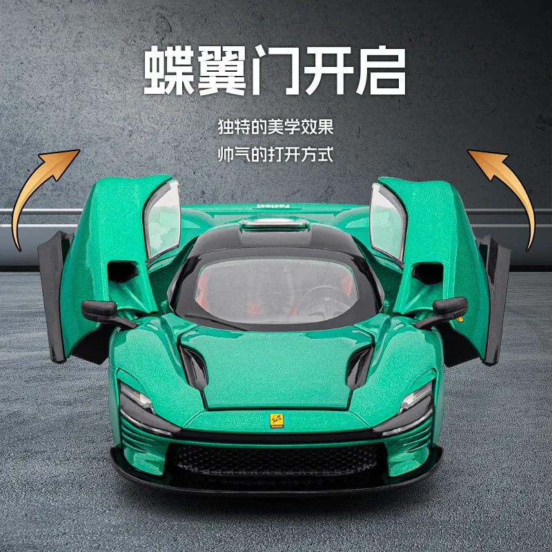 1:32 SP3 Legering Diecast Automodel Speelgoed Simulatie Limousine Trek Geluid Licht Geavanceerd Decoratief Speelgoed voor Jongen