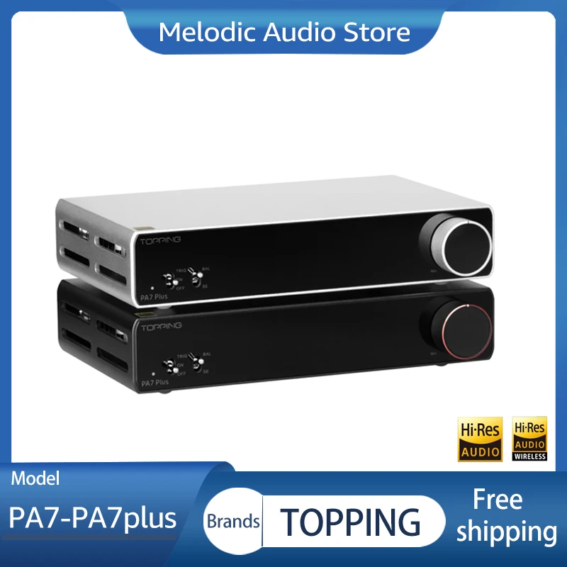 TOPPING PA7 PA7Plus Power Amplifiers Series XLR TRS RCA Input Fully Balanced High Performance Power Amplifiers