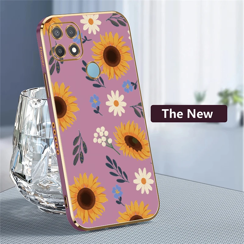 Модный чехол для телефона с рисунком подсолнечника для Infinix Smart 10 8 7 5 Pro 6 HD, роскошный противоударный чехол из мягкого силиконового ТПУ