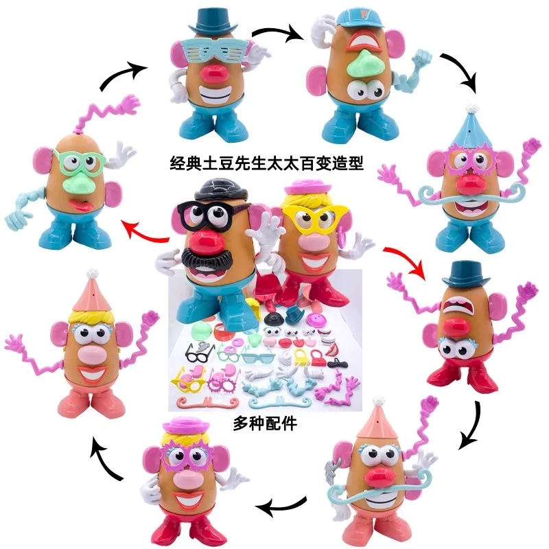 

Anime Toy Story Mr. Potato and Mrs. Potato Head Versatile Modeling Assemble Doll Desktop Model Ornaments Children Birthday Gift