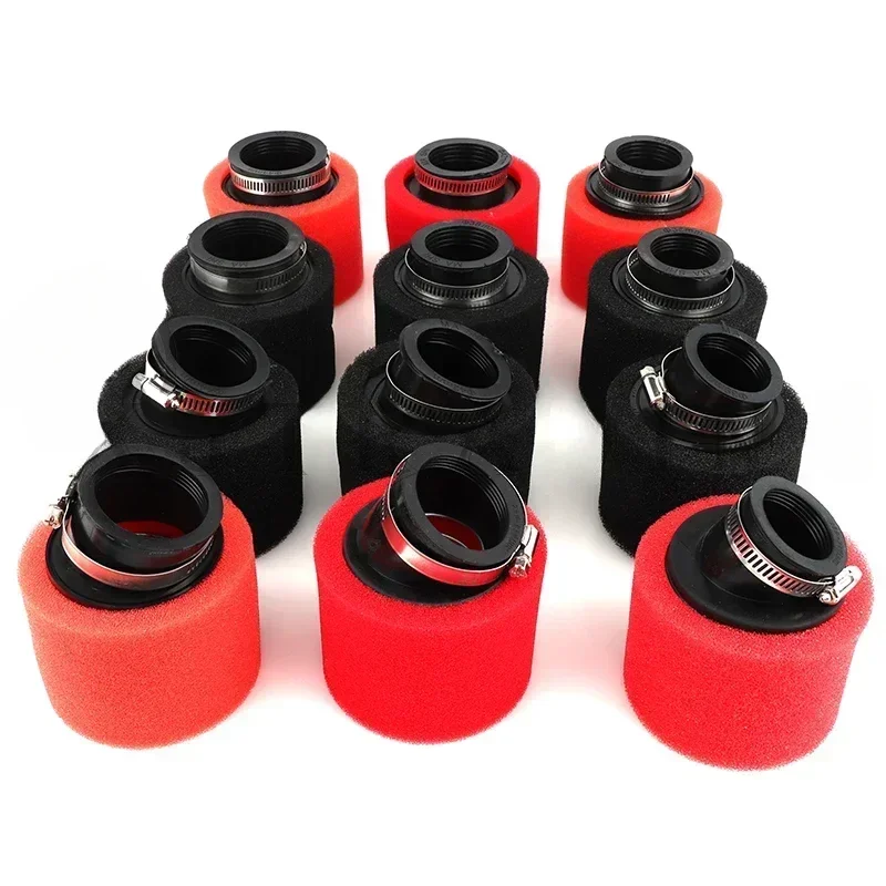 Black and Red Foam Air Filter 35mm 38mm 42mm 45mm 48mm  Sponge Cleaner Moped Scooter Dirt Pit Bike Motorcycle