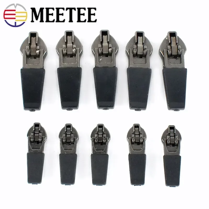 20/50/100Pcs 3# 5# Anti-loading Waterproof Zipper Sliders Reverse Installation for Invisible Nylon Zips Bag Jacket Zip Head Pull