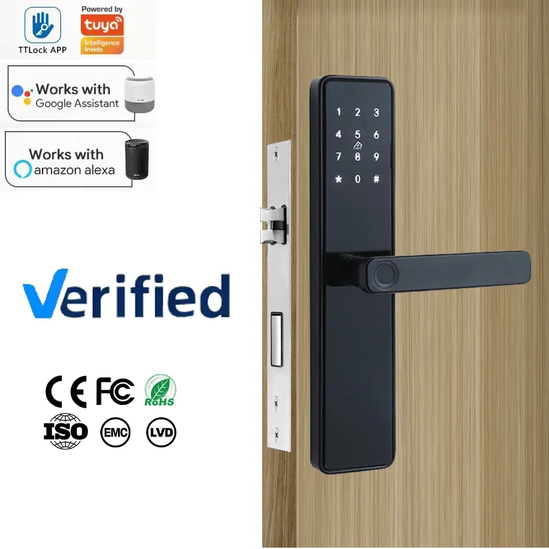 بطاقة Rfid الإلكترونية TTlock بلوتوث اللاسلكية تويا قفل الباب الذكي مع مفتاح قفل ذكي قفل الباب الذكي