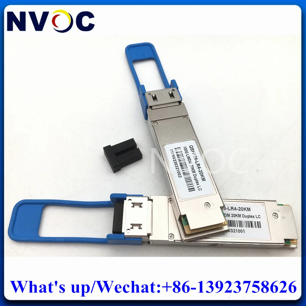 

2Pcs 100G LR4 LWDM4 20KM QSFP28 Duplex LC Module,100GBASE-LR4 1310nm BOX SFP Transceiver For Data Center