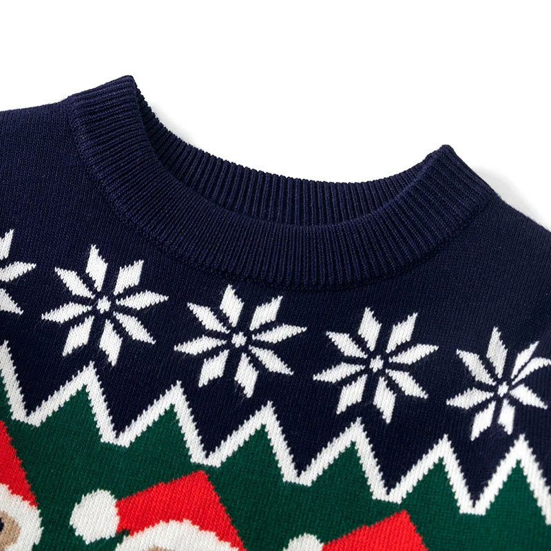 Christmas Knit Sweaters Baby\'s Boys Girls Xmas Winter Warm Pullover Kids Cartoon Casual Cothing Infant Autumn Fashion Coats 2-6Y