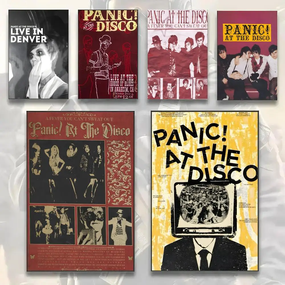 Back Band P-Panic At The Disco Poster Painting Prints Wall Art Picture Film Room Home Bar Cafe Decor Home Mural