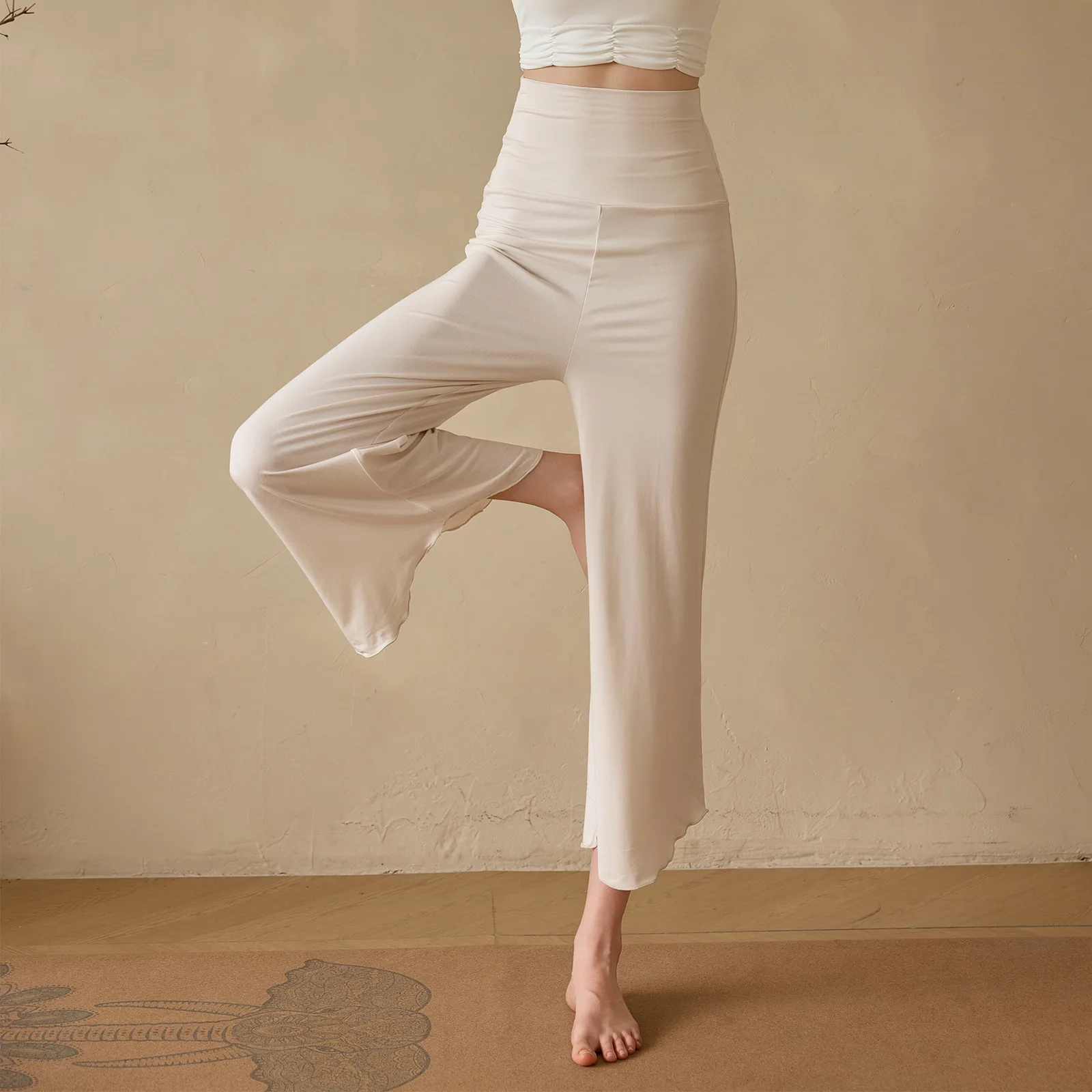 

Women yoga loose pants Pilates Modern Ballet Dance Trousers Contemporary Lyrical Gymnastics Dance high waist exercise Costume