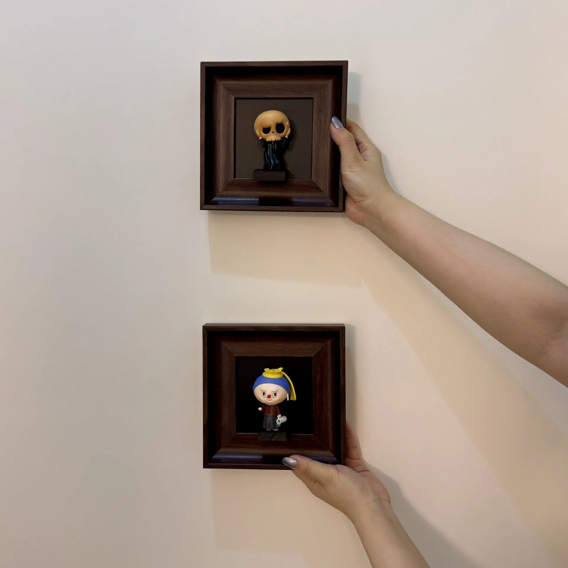 Blind Box Display Frame Wandgemonteerde popopslag 3D magnetische displaystandaard DIY decoratieve poppen Matzwarte fotolijst