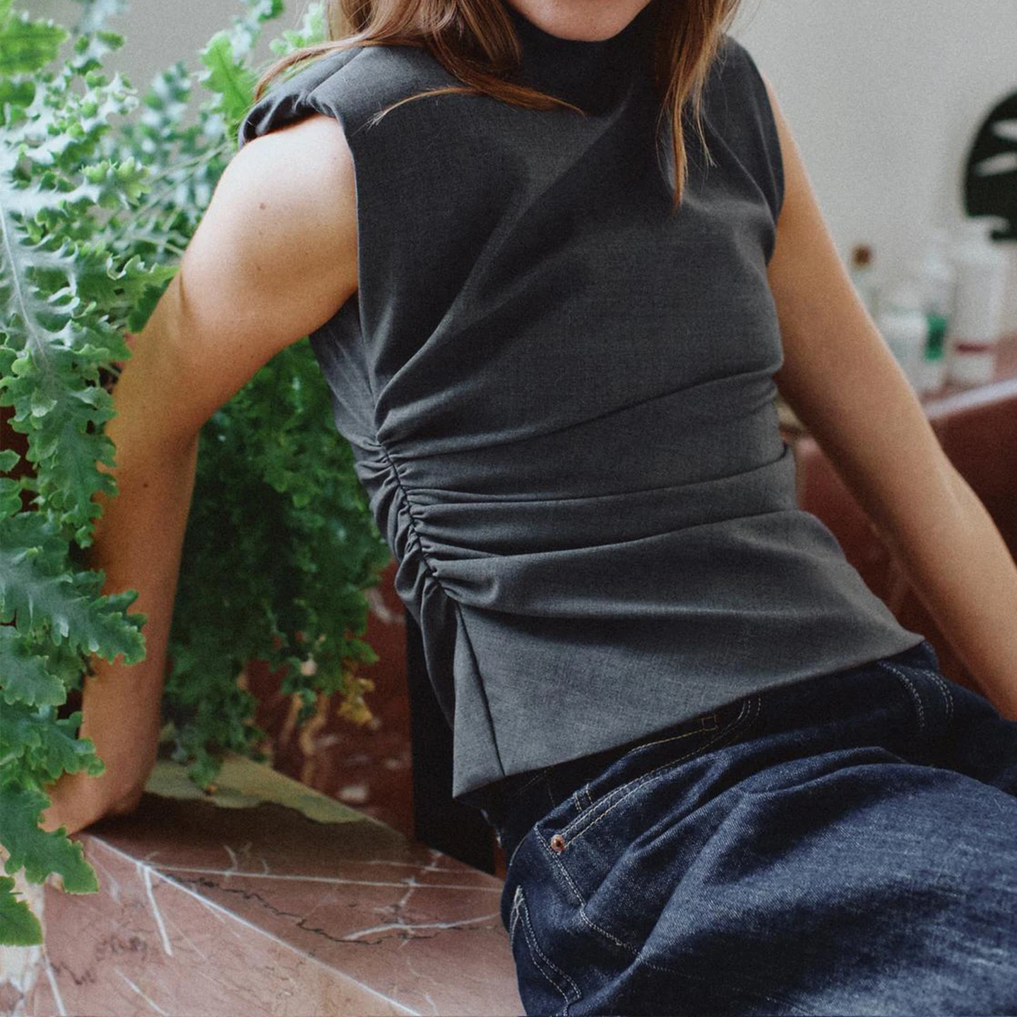 Ele Casual Women's irt with Padded oulder Autumn New Sle 2025 Z Other Material Women's Faion Outerwear