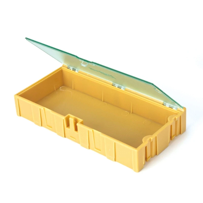 Small Plastic Storage Box with Hinged Lid Hardware for Screws Nails