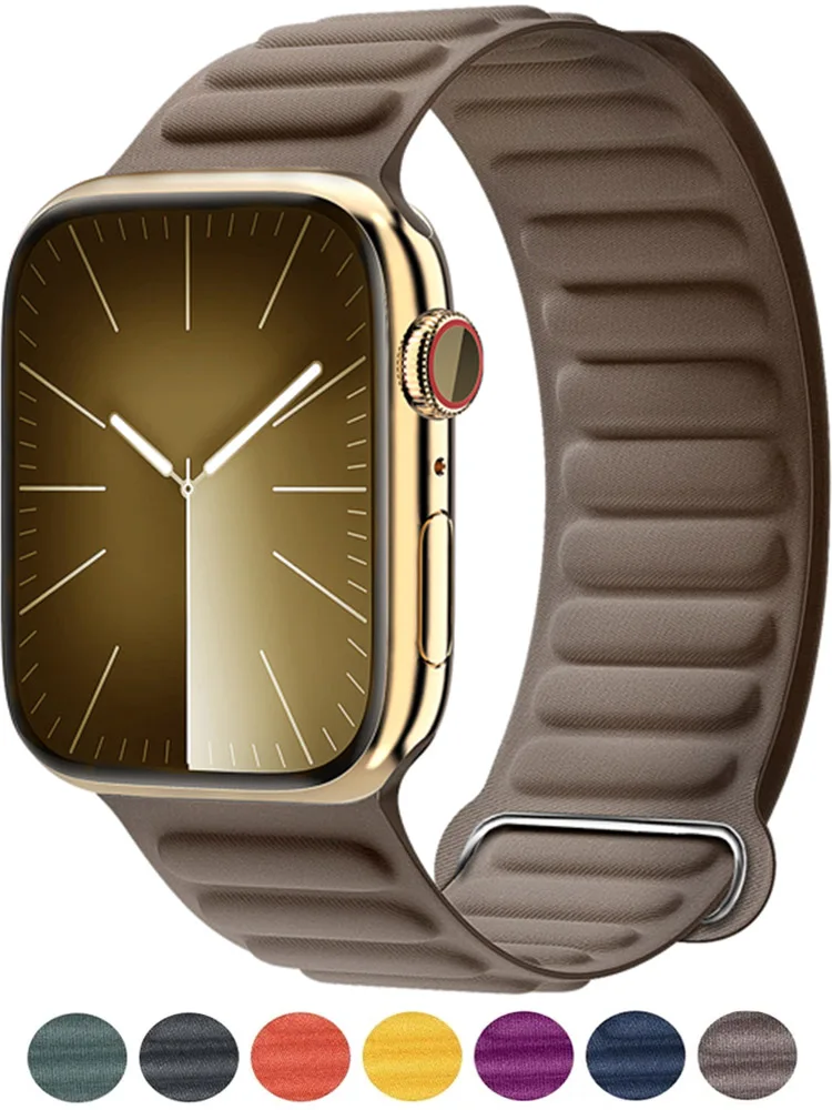 애플 워치 밴드용 마그네틱 루프 스트랩, 미세 직조 팔찌, iWatch 시리즈 9, 8, 6, 5, 4, 7, 울트라 2 SE, 45mm, 44mm, 49mm, 40mm, 41mm, 38mm