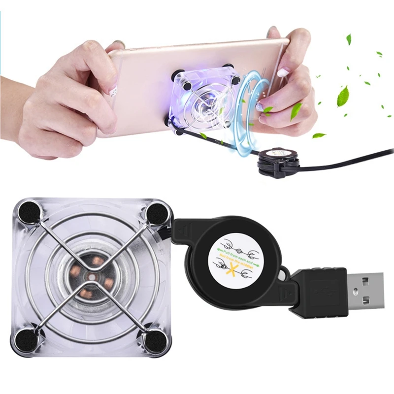 Portable Mobile Phone Cooler USB Cooling Pad Cooler Fan Shooter Mute Radiator Controller Heat Sink For Tablet Computer