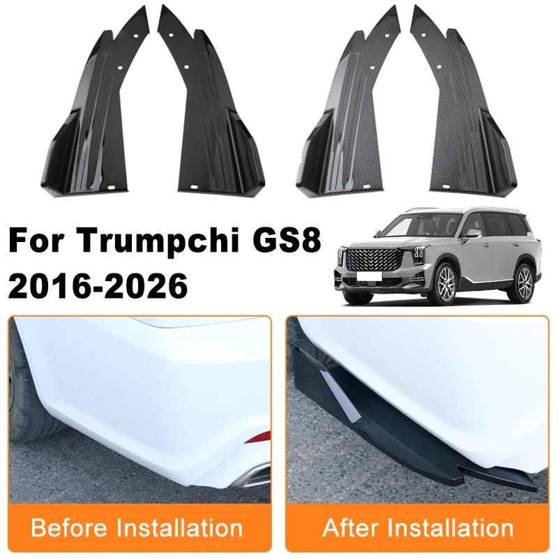 

Car Rear Bumper Spoiler Lip Diffuser Side Skirt Splitter Wrap Angle Anti-Crash Protection Trim For Trumpchi GS8 2016-2026 2017