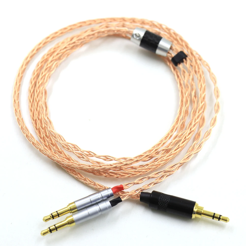 

Single Crystal Pure Copper Headphone Cable For Sundara Aventho Focal Elegia t1 t5p MDR-Z he400i he400s Denon D7200 Cord