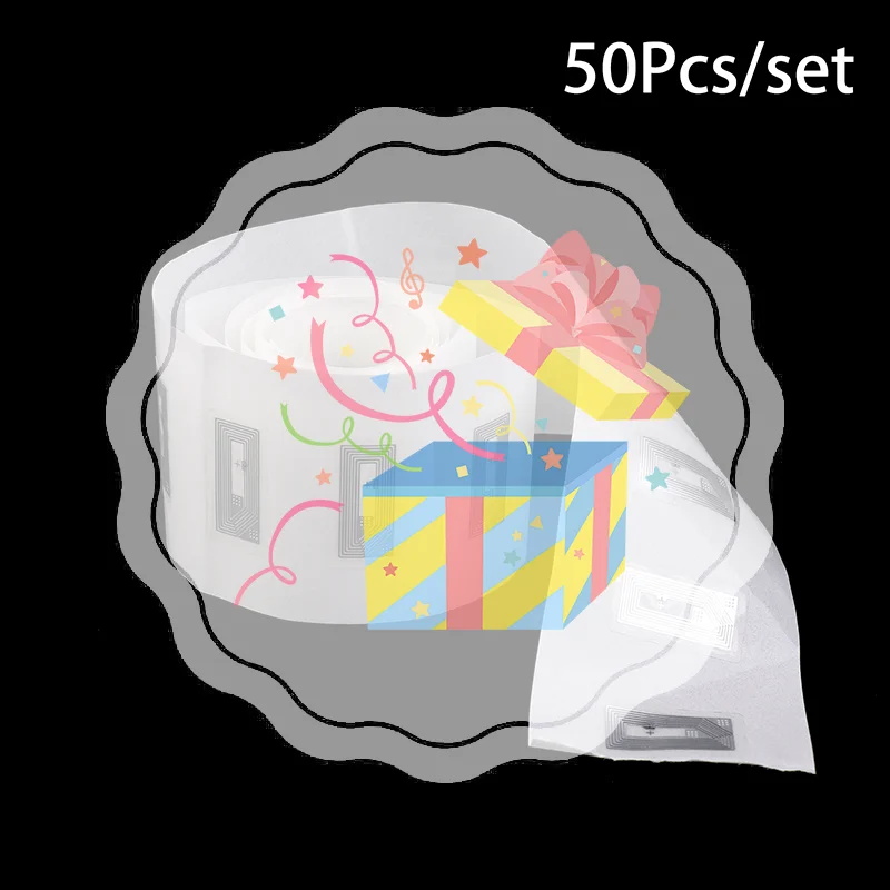 50Pcs NFC Chip Ntag213 Sticker Wet Inlay 11x21MM 13.56MHz Label Tag 213 Anti-counterfeiting Label Electronic Label