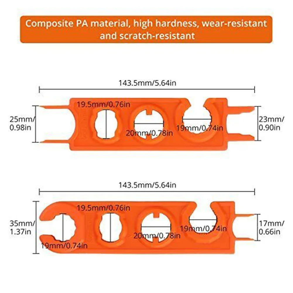 High Quality Brand New Solar Socket Wrench 1 Set Orange Stable Quality Wear Resistant Light Weight Home Improvement
