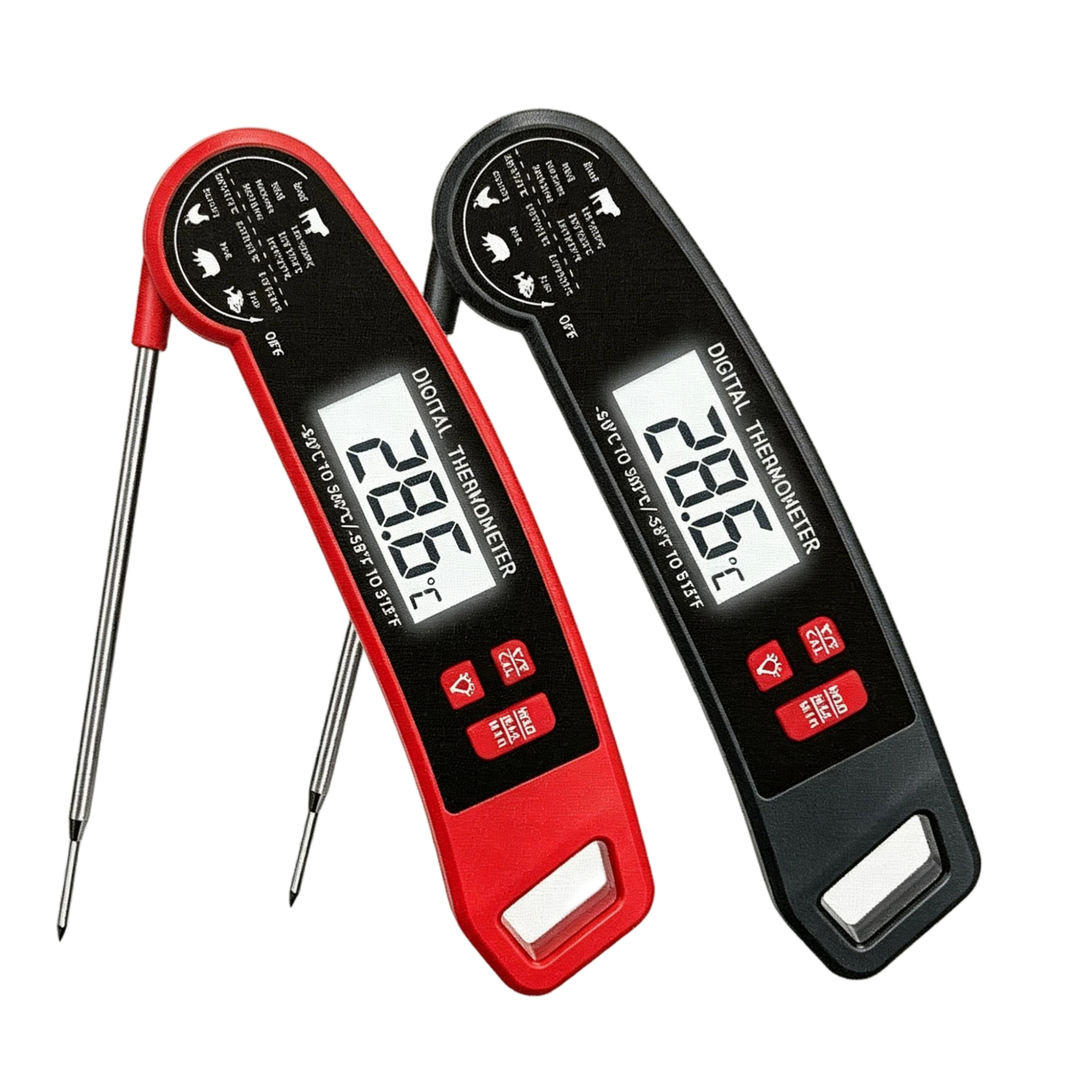 Professional Folding Probe Digital Instant Read Meat Thermometer for Kitchen Grill BBQ Steak Cooking IPX4 Waterproof