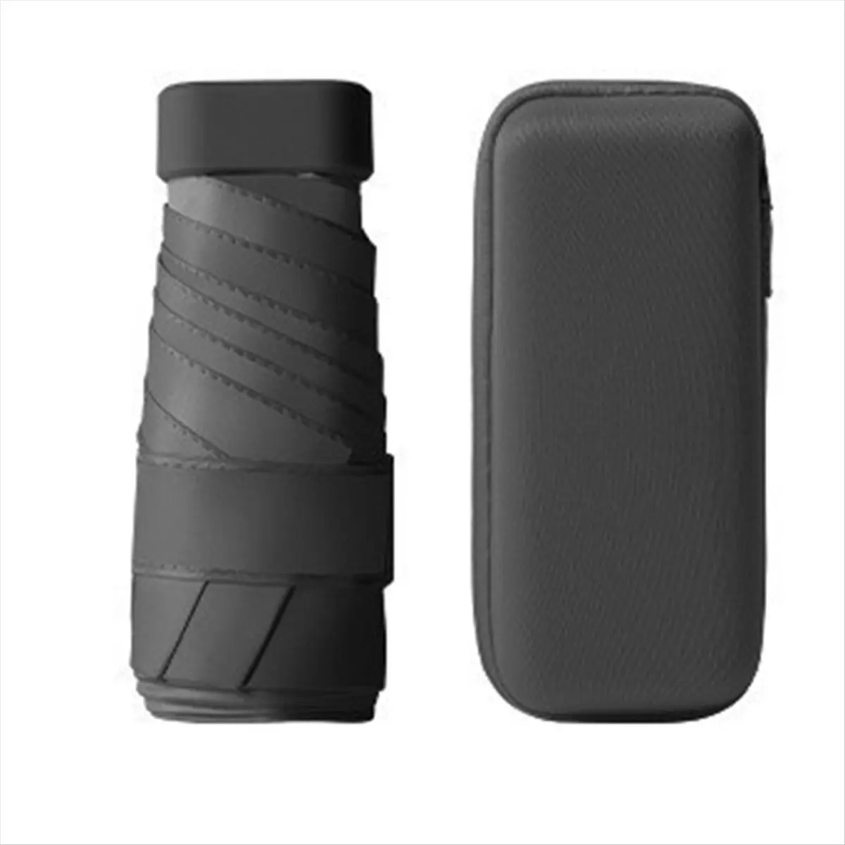ABNQ Six Fold Card Umbrella Portable Pocket Capsule Umbrella Anti-Ultraviolet for Rain and Shine Sunscreen Umbrella,C