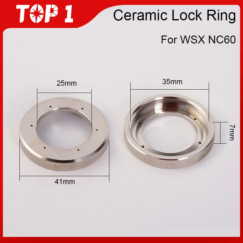 TOP1 Ceramic Lock Ring Nut for Precitec Raytools BT240S BM109 BM111 WSX Fiber Laser Head Laser Nozzle Connector Fasten Ring