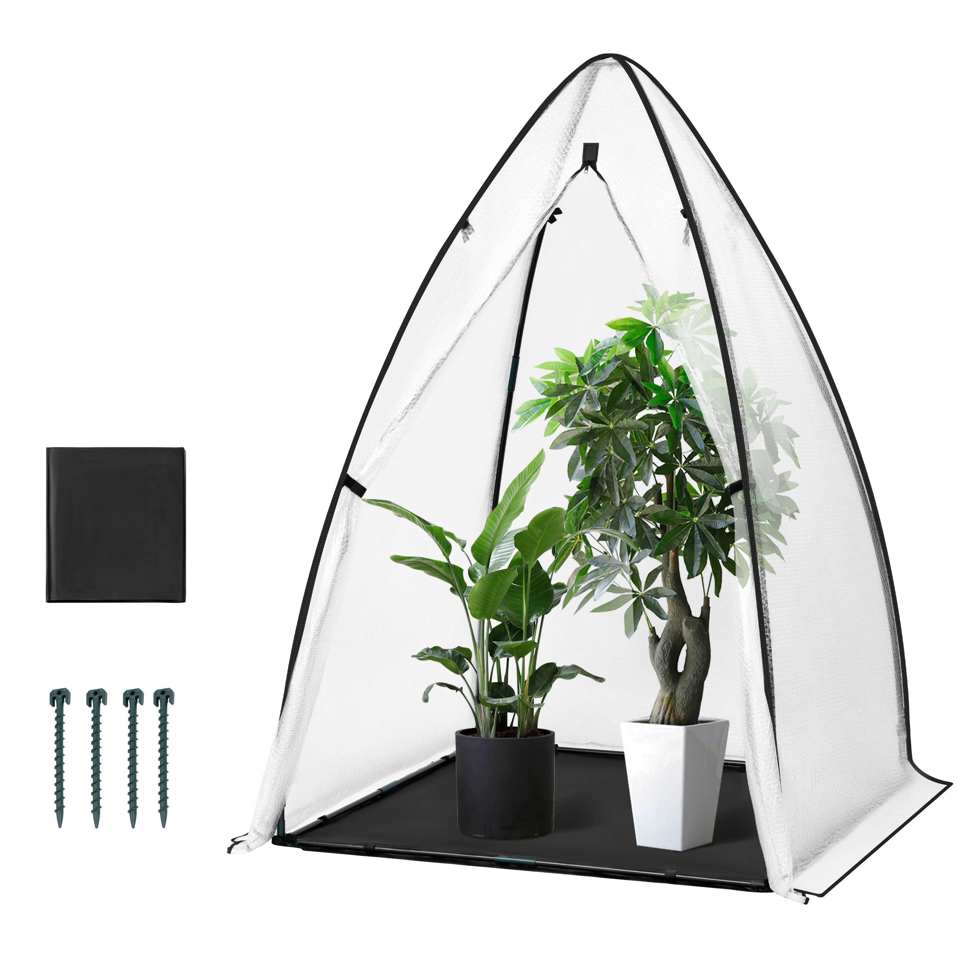 Foil Greenhouse 120x180cm Bubble Film Semi-Transparent Tomato Plant House  Weatherproof Wintering Winter Protection Tent