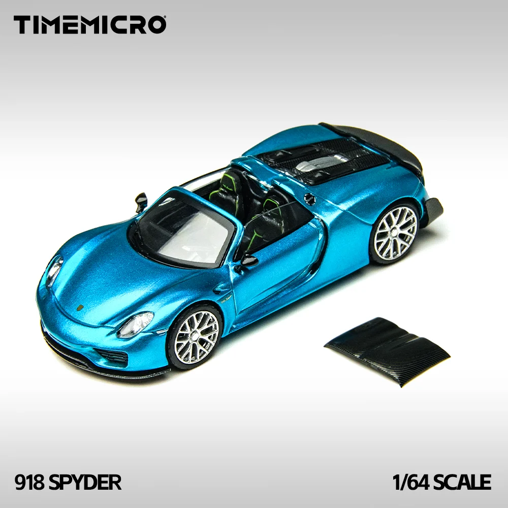 

TIME MICRO 1:64 918 Spyder Синяя картина Модель автомобиля из сплава для хобби и дисплея * подарок