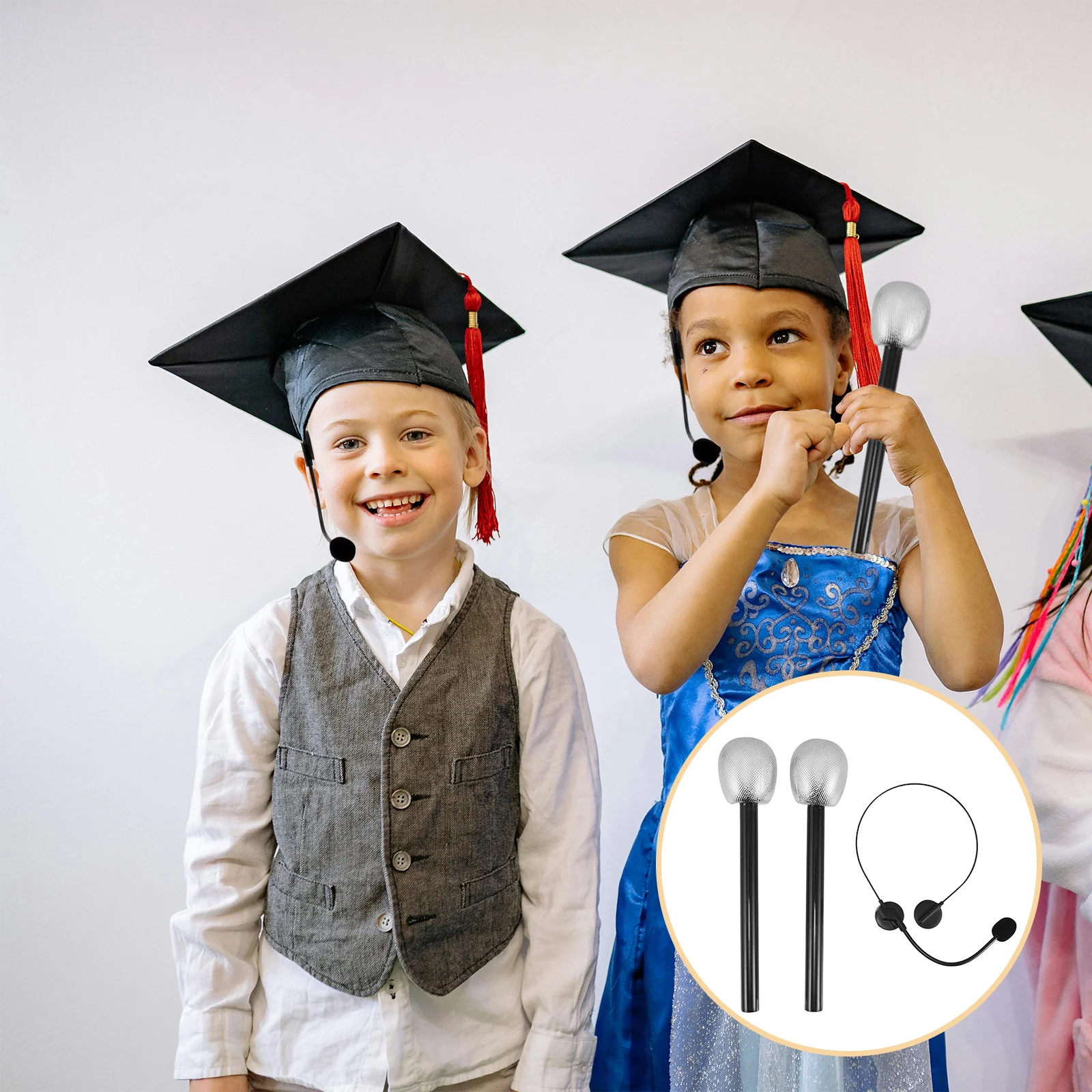 

1Set Realistic Foam Microphone Prop Glitter Decoration for Kids Parties Performances Safe Material Versatile Use Eyecatching