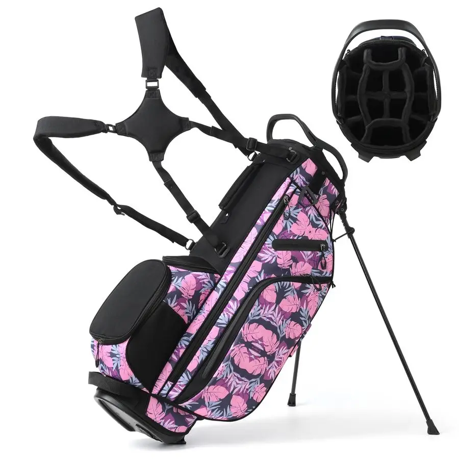 

Golf Stand Bag Lightweight, Durable amp FeaturePacked, with Multiple Pockets, Dual Strap and Rain Cover Hood, Premium Golf Bags