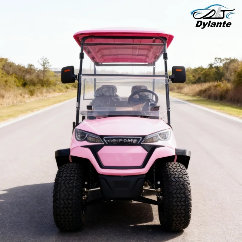 2025 New 2 Seater Maximum Driving Slope 30% New Factory Price 5000W/7000W Lithium Battery Powered Double Arm Structure Golf Cart