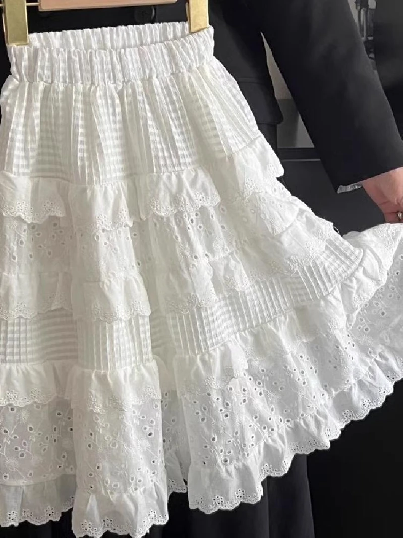 

Юбка трапециевидной формы для девочек, пушистый дизайн торта, длина f, детская, Dr Sweet, чистый цвет, весна, сезон 2025, другие материалы 00%