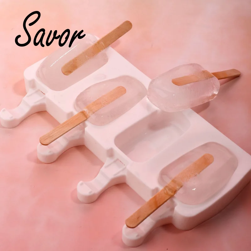 

Food Grade Silica Gel Ice Cream Popsicle Mold Home Made DIY Artifact In Summer