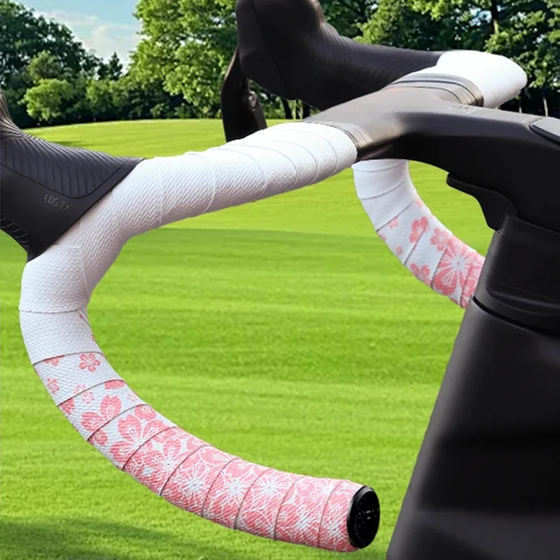 

Road Bike Handlebar Tape Anti-Slip Bicycle Handle Bar Tape Pu Anti-Vibration Cycling Wrap Shock Absorption Tape Bar End Plugs