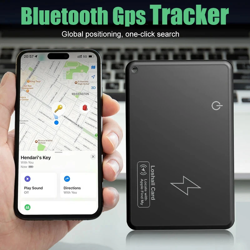 

Smart Bluetooth Wallet Tracker Card For Apple iOS Find My Item Wireless Charging Tag Tracker Card Key/Bag Finder Gps Tracker