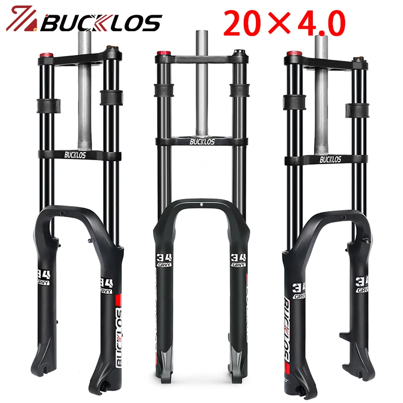 

BUCKLOS Bike Fat Fork 20*4.0 20inch Bicycle Suspension Fork 4.0 Tire E-Bike Forks 9*135mm Snow/beach/mountain Bike Forks