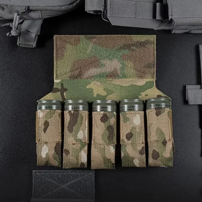 M203 Grenade Sub Pouch 5 Round 40MM Banger Hanger For Chest Rig Abdominal Plate Carrier Vest Airsoft Hunting Field Accessories