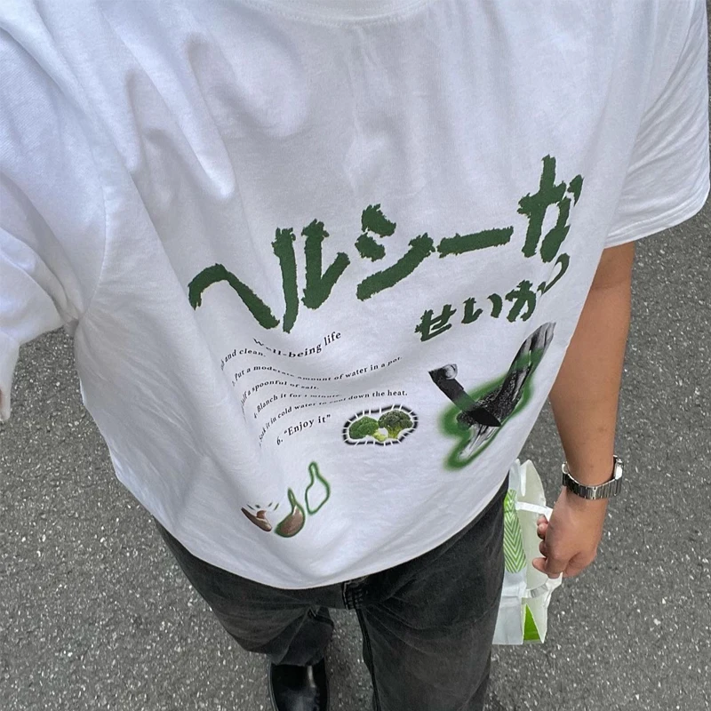 Oversized Women Tshirt Summer Fashion  Drawn Printed Casual Short Sleeve Top Pullover Comfortable Plus Size Tee Trendy Outfit