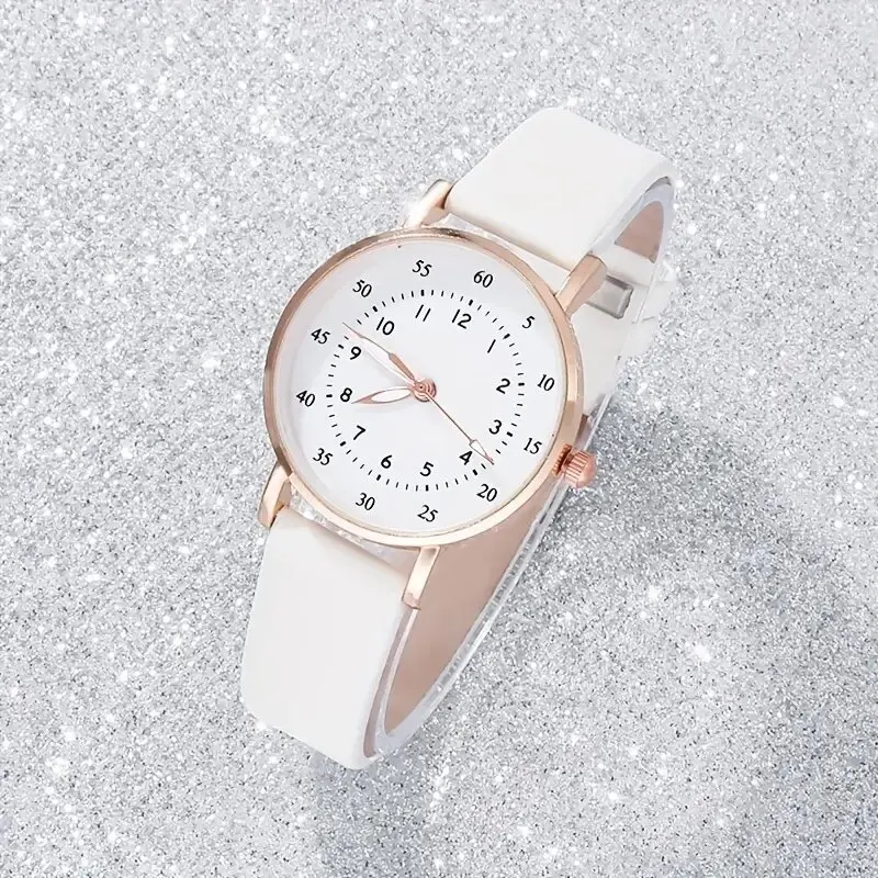 6-piece ladies' elegant quartz watch and minimalist accessory set for daily wear, holidays, and gifts for friends and family