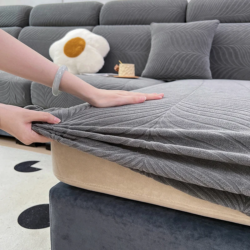 Splash-proof jacquard sofa cover, high elasticity, anti dirt sofa cushion cover, anti cat scratch sofa cover