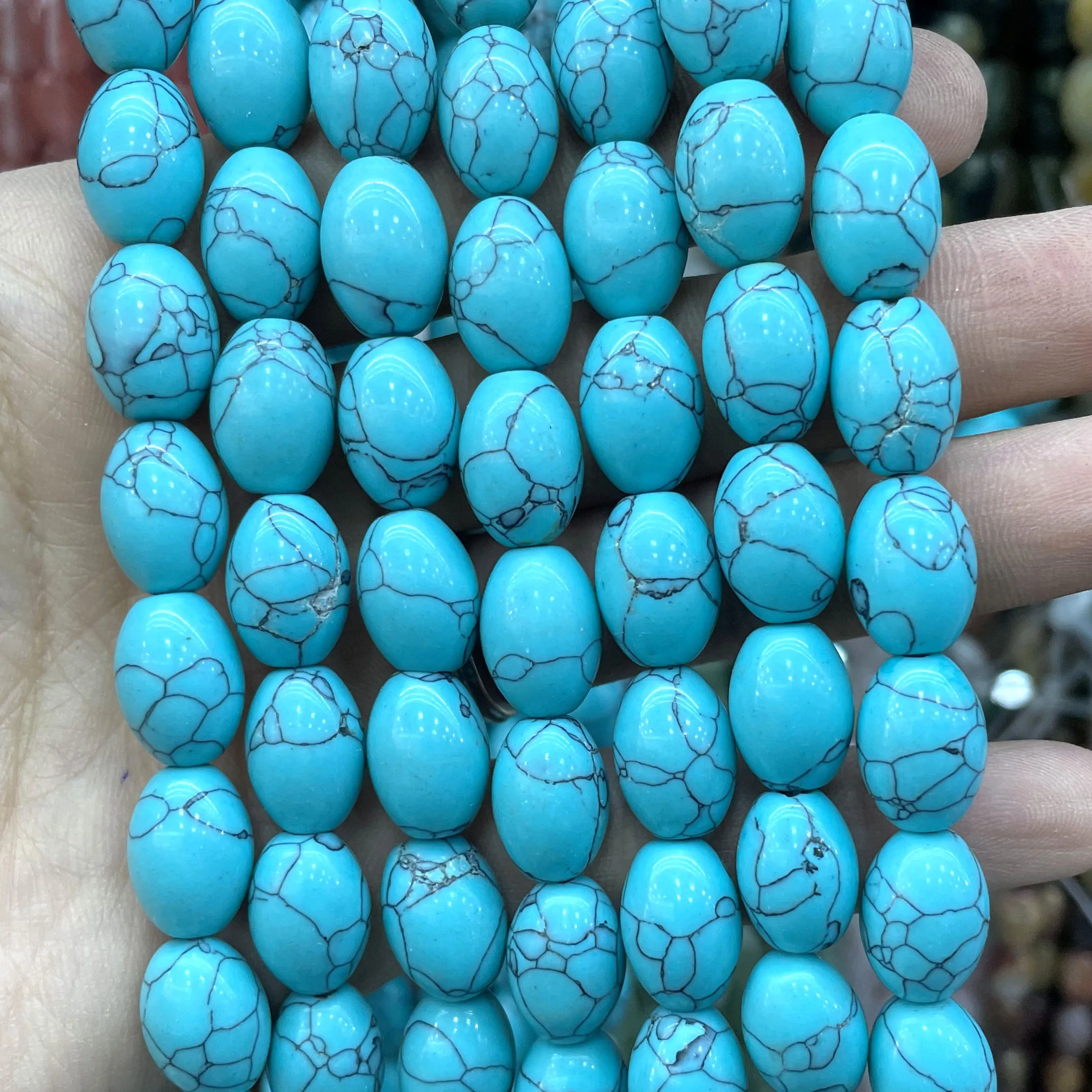 10*14MM Natural Stone Rice Shape Agates Quartz Aventurine Loose Spacer Beads For Jewelry Making DIY Bracelet Necklace Accessorie