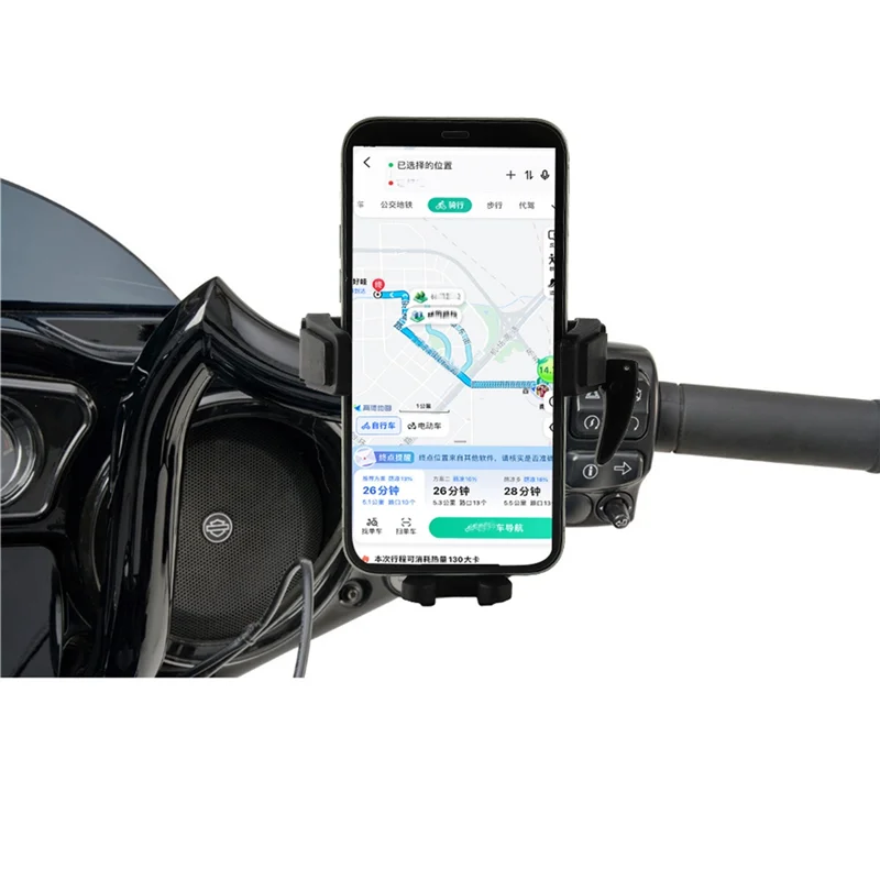 Perch Mount Offset Motorcycle Phone Holder Compatible For -Davidson Scrambler R Nine T GL1800 Gold Wing