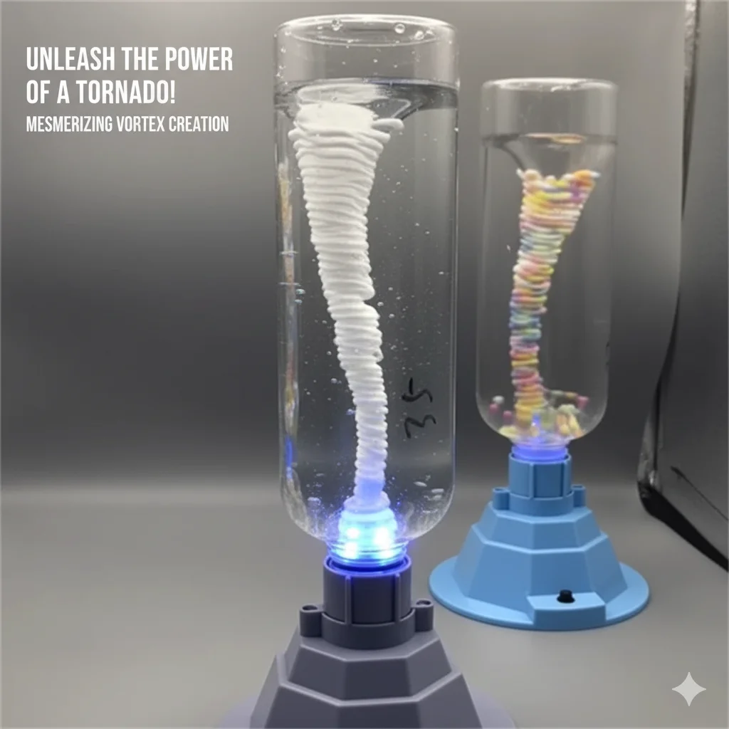 Kids Tornado Simulator Educational Science Toy Hands On STEM Experiment Kit For Children Teenagers Natural Phenomenon Learning