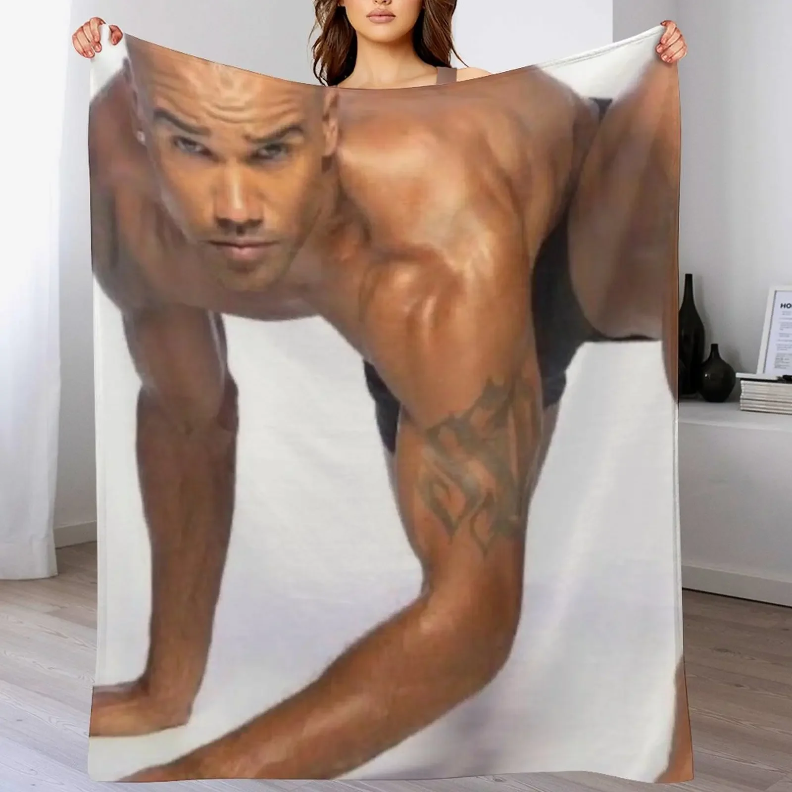 

Shemar Moore Throw Blanket Ultra Soft Flannel Fleece Blanket for All Seasons