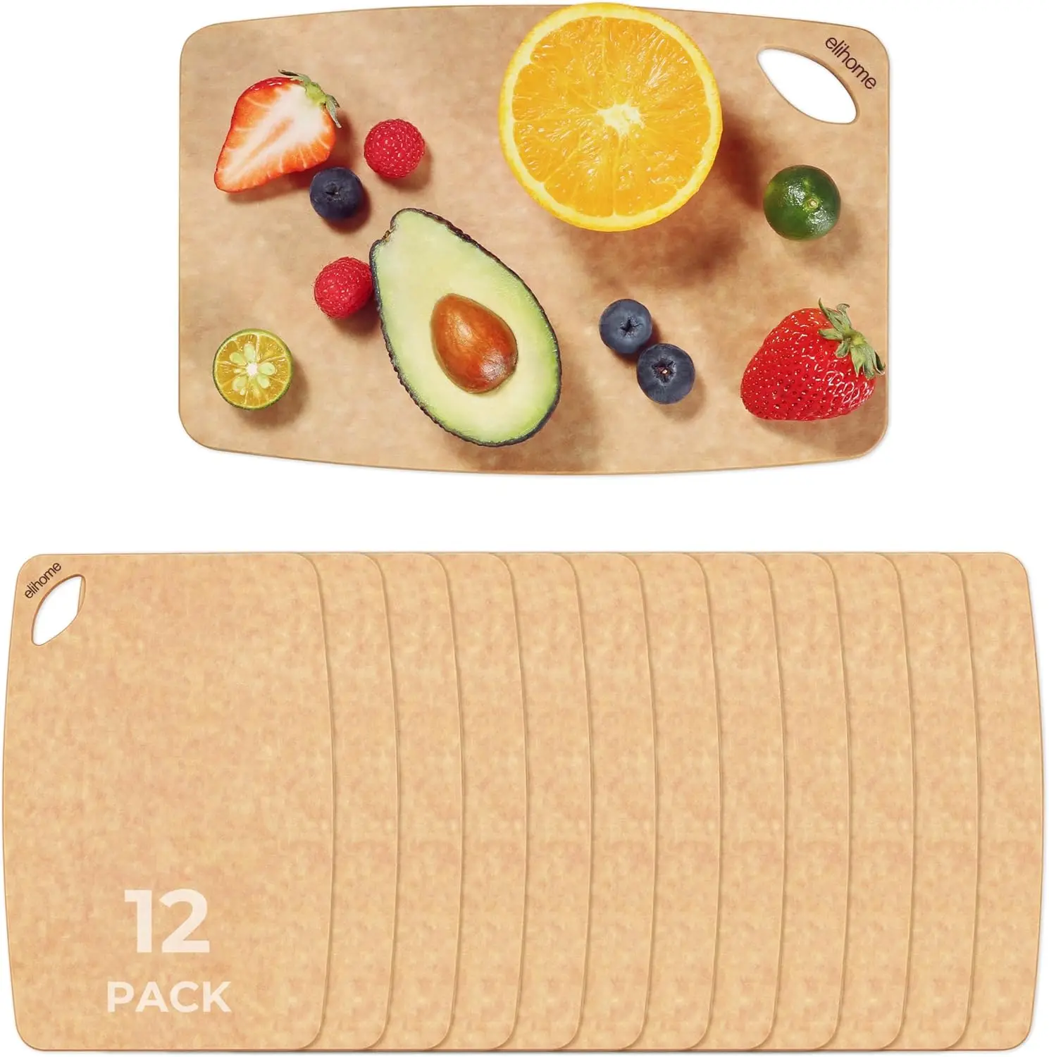 

Упаковка из 12 композитных досок из древесного волокна размером 10 × 7 дюймов, без бисфенола А, экологически чистые, можно мыть в посудомоечной машине