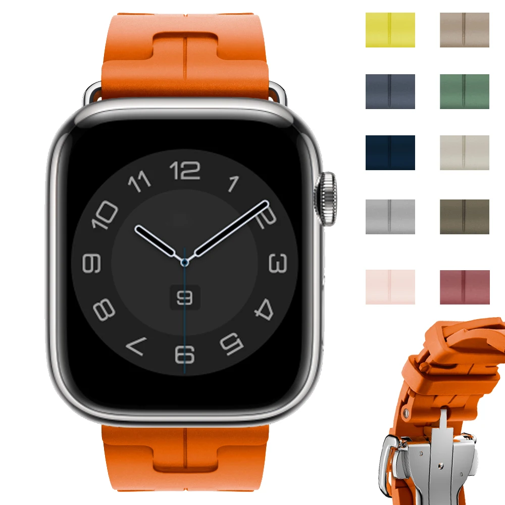 

Ремешок с логотипом Kilim Single Tour для Apple Watch Band Ultra 2, кожаный браслет для iWatch 9 8 7 6 5 4, 49 мм 44 мм 45 мм 40 мм 42 мм 38 мм 41 мм