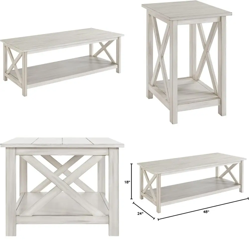 antique white vintage coffee table